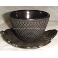 High Quality Printed Cast Iron Cup with Saucer